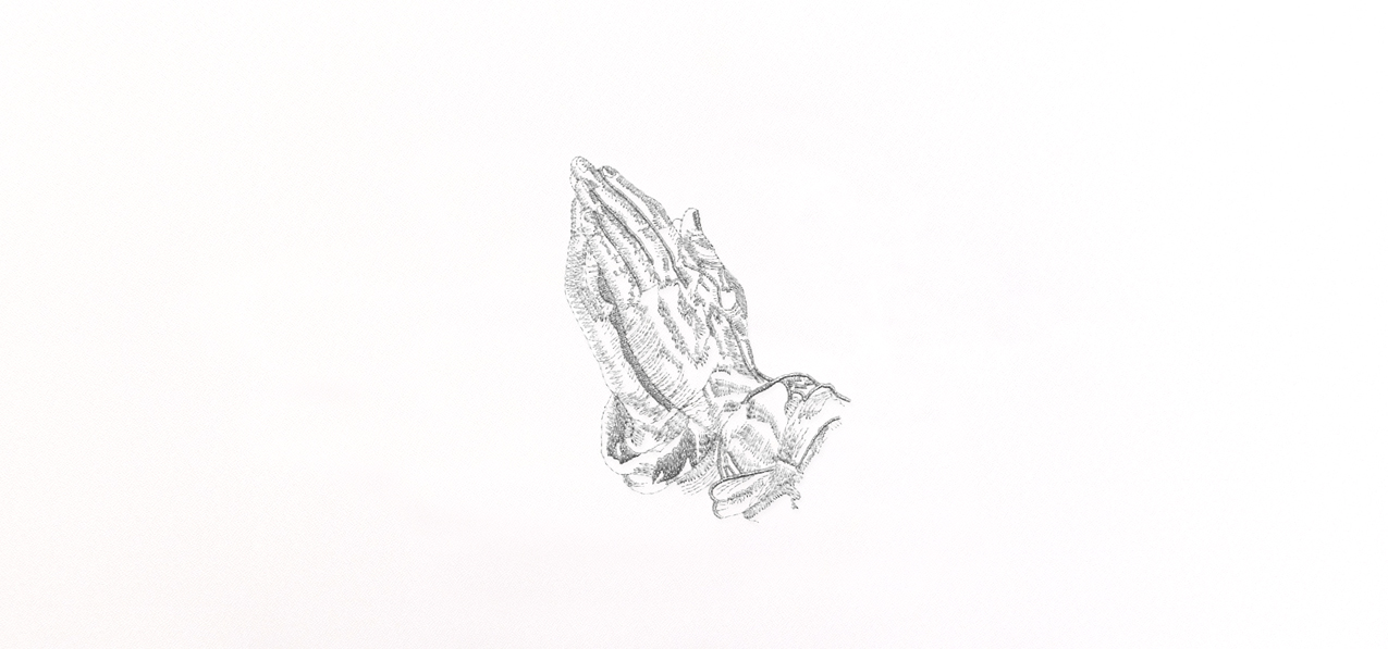 Praying Hands Oyster Grey